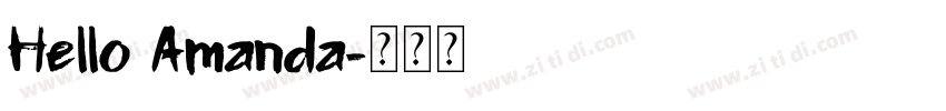 Hello Amanda字体转换